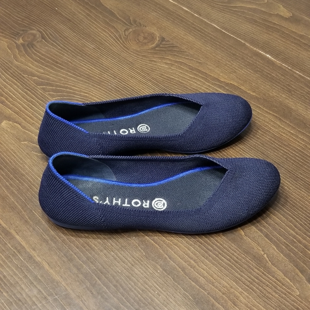 Rothy's Navy Blue Rounded Toe Flat